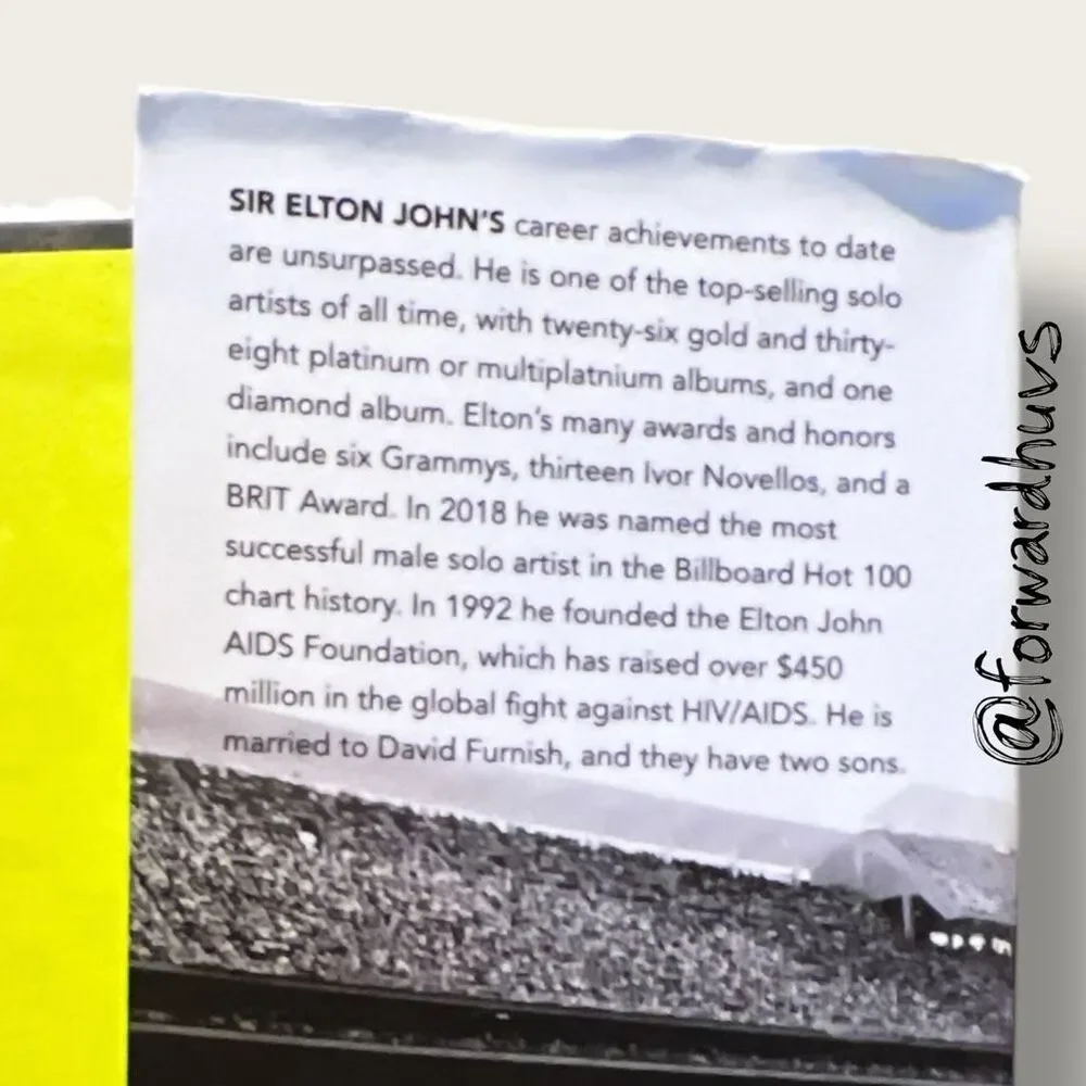 Me – Elton John – Hardcover First US Edition (2019) – Autobiography